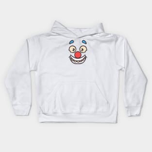 Funny Clown Face Cartoon Illustration Kids Hoodie